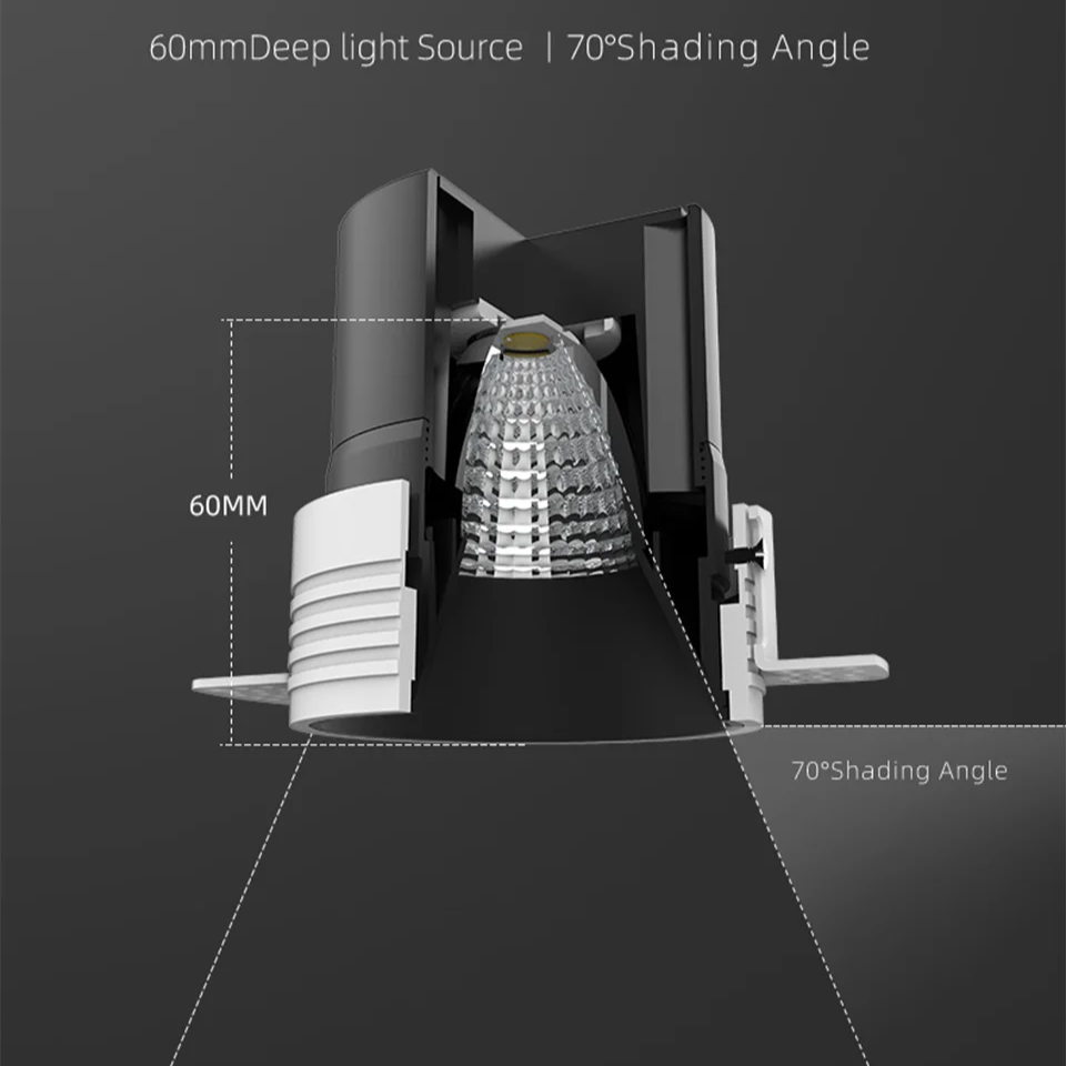 Frameless LED Recessed Downlight – CRI97 COB Spot Lamp