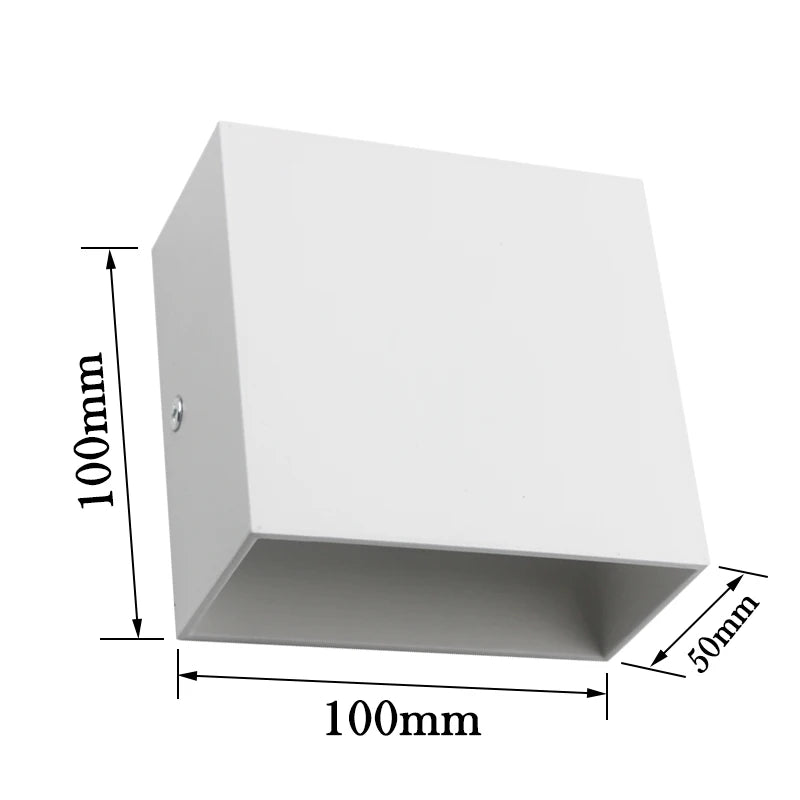 Set of 2 Modern LED Wall Sconces – 6W White Indoor Up & Down Lights