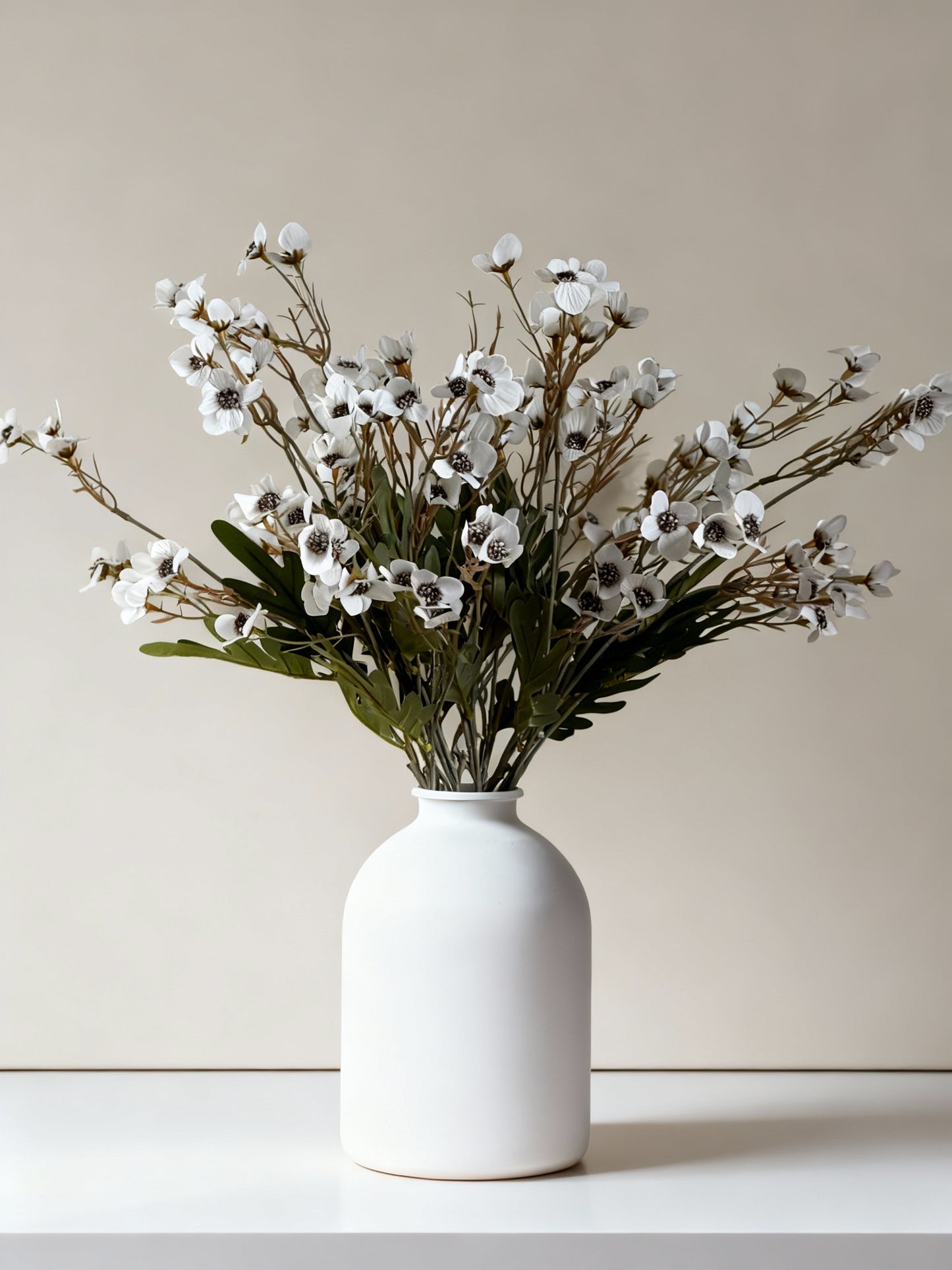 Set of 10 Faux Wax Flowers