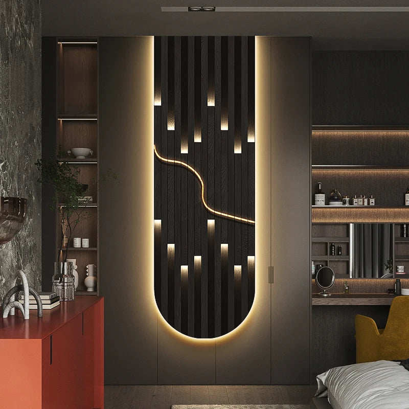 Contemporary Luxury LED Wall Lamp — Abstract Hanging Art Light for Corridors and Living Rooms