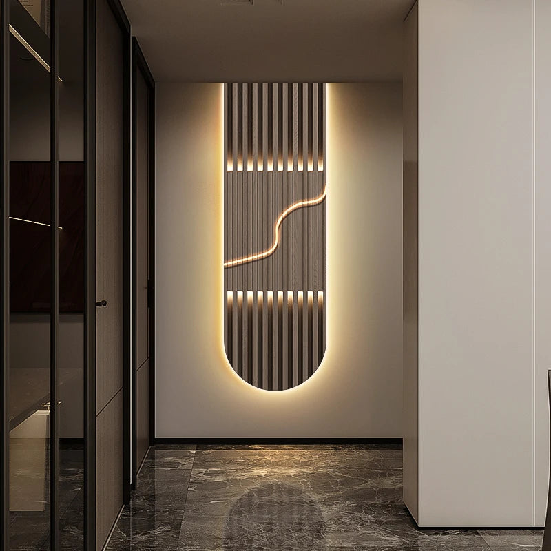 Contemporary Luxury LED Wall Lamp — Abstract Hanging Art Light for Corridors and Living Rooms