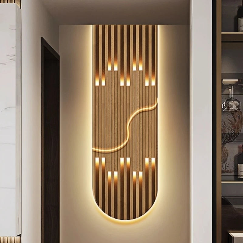 Contemporary Luxury LED Wall Lamp — Abstract Hanging Art Light for Corridors and Living Rooms