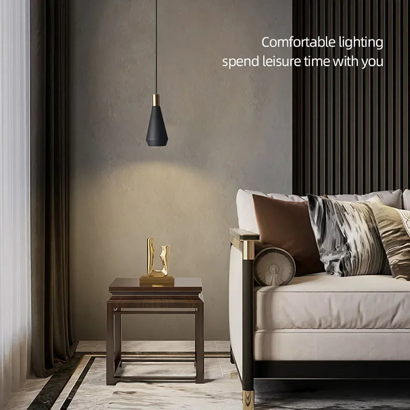GU10 LED Pendant Light – Modern Black Hanging Lamp