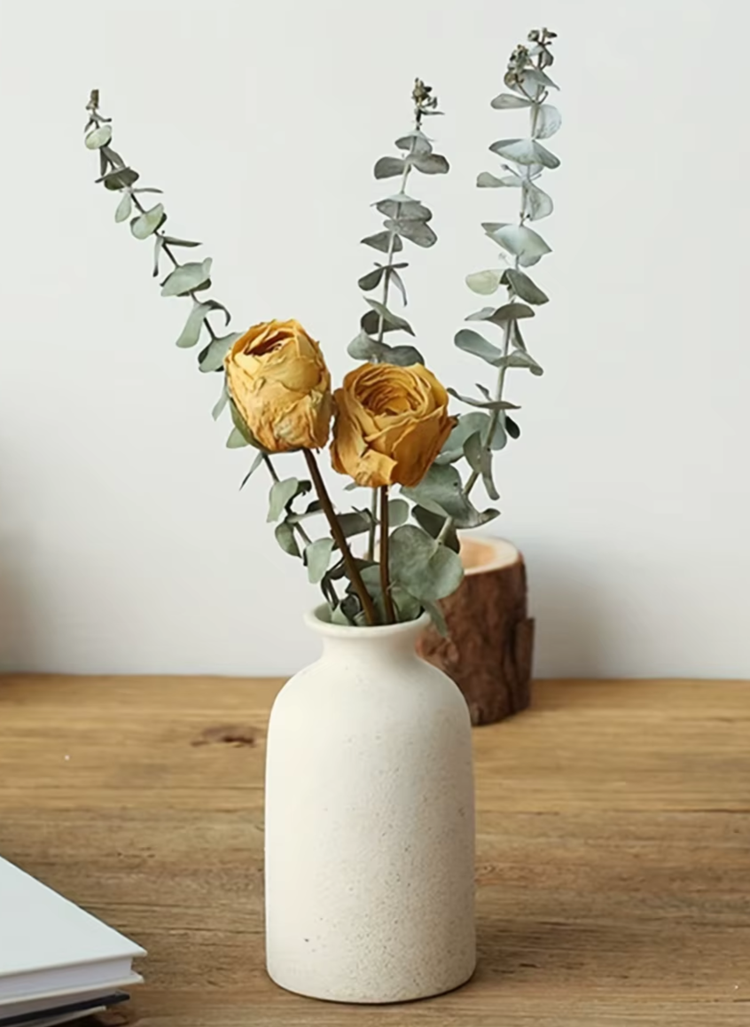 Set of 3 Rustic Ceramic Vases – Modern Home Decor