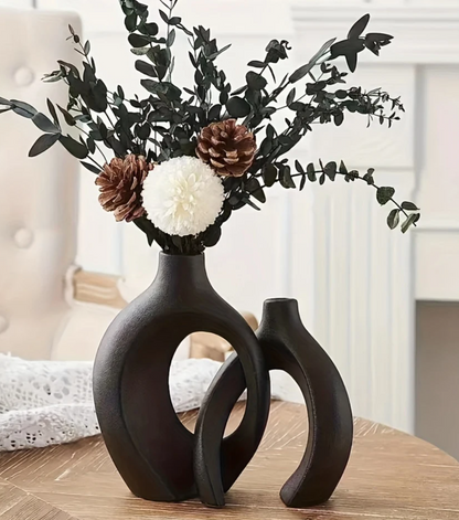 Boho Nordic Vase Set for Living Room Decor