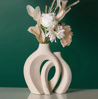 Boho Nordic Vase Set for Living Room Decor