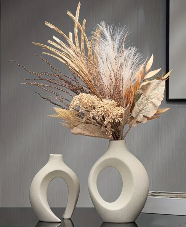 Boho Nordic Vase Set for Living Room Decor