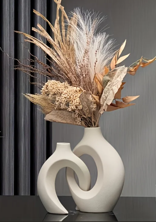 Boho Nordic Vase Set for Living Room Decor