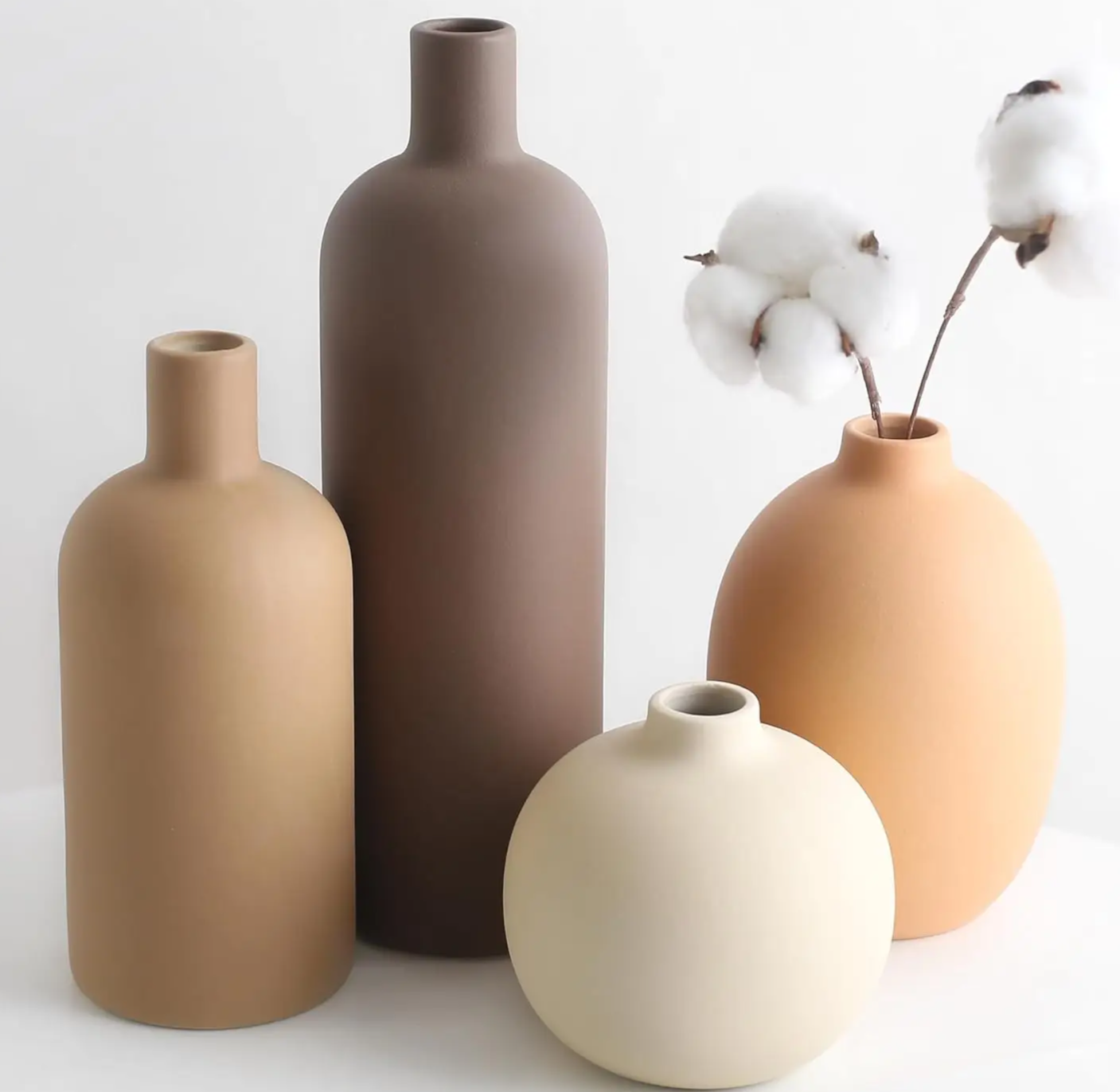 Rustic Ceramic Vase Set for Home Decor