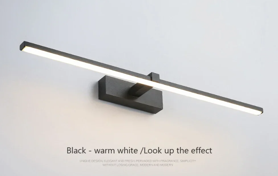 Modern LED Aluminum Wall Light for Bathroom Mirrors – Sleek Indoor Sconce