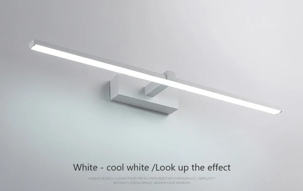 Modern LED Aluminum Wall Light for Bathroom Mirrors – Sleek Indoor Sconce