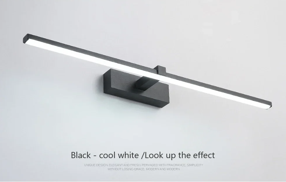 Modern LED Aluminum Wall Light for Bathroom Mirrors – Sleek Indoor Sconce