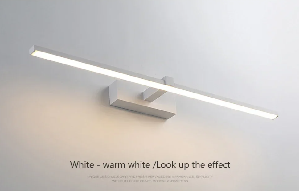 Modern LED Aluminum Wall Light for Bathroom Mirrors – Sleek Indoor Sconce