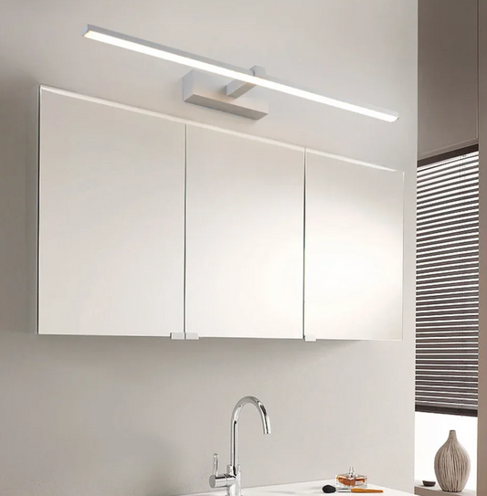 Modern LED Aluminum Wall Light for Bathroom Mirrors – Sleek Indoor Sconce