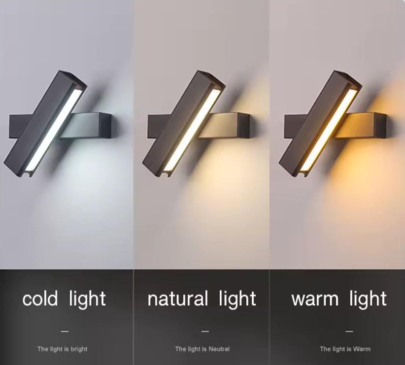 Modern 350° Rotatable LED Wall Sconce for Indoor Use