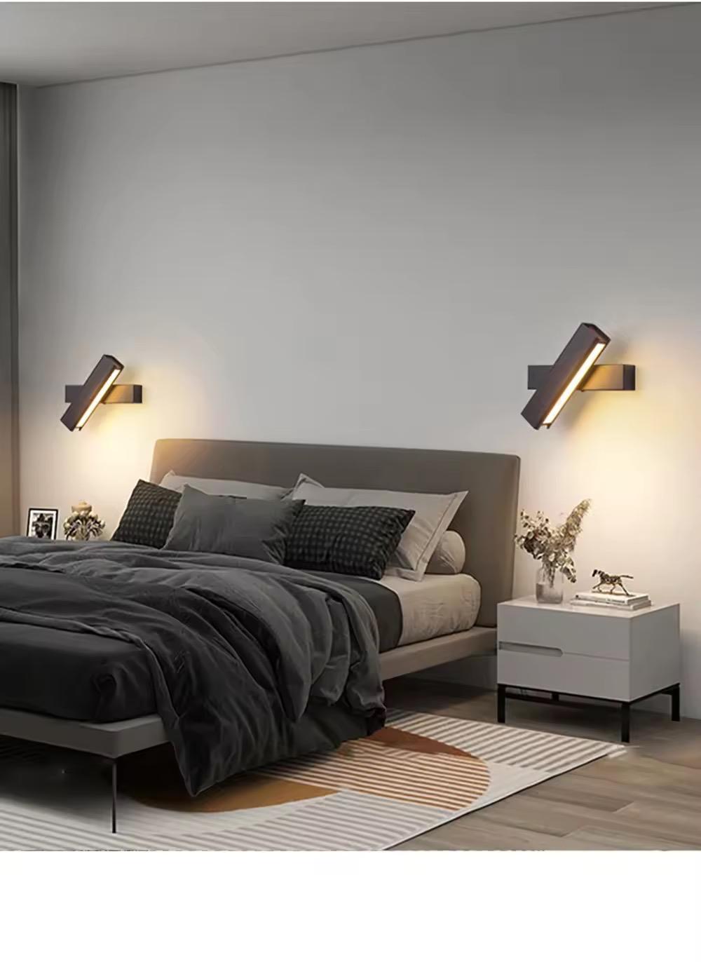 Modern 350° Rotatable LED Wall Sconce for Indoor Use