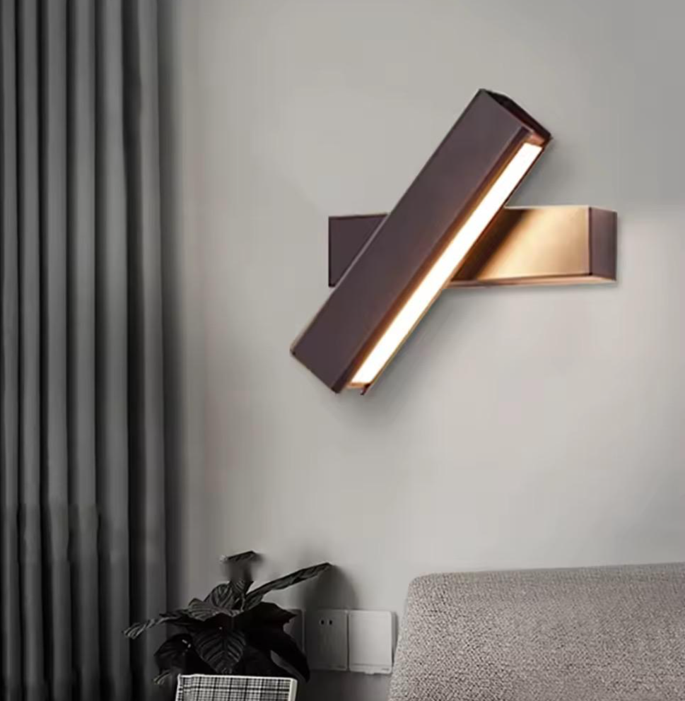 Modern 350° Rotatable LED Wall Sconce for Indoor Use