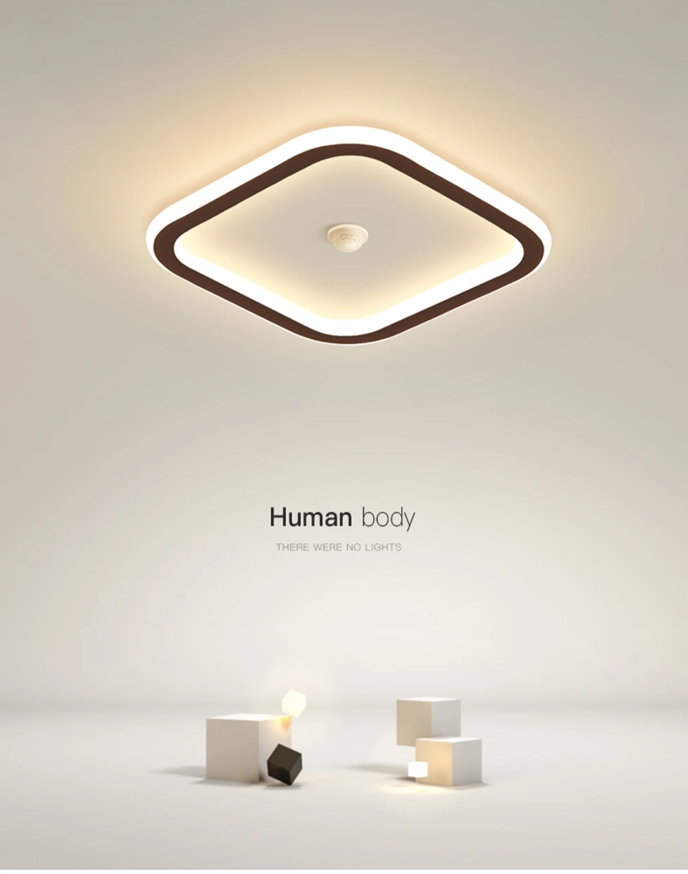 Modern LED Motion Sensor Ceiling Light for Hallways & Living Rooms