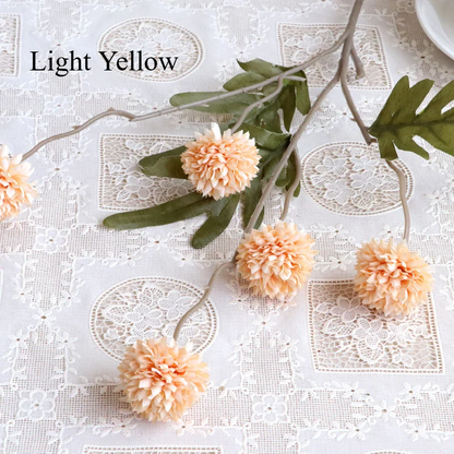 5-Head Artificial Dandelion Bouquet – Wedding, Home, Party & Christmas Decor