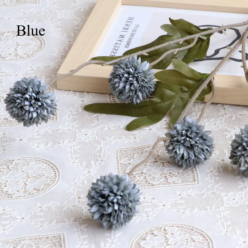 5-Head Artificial Dandelion Bouquet – Wedding, Home, Party & Christmas Decor