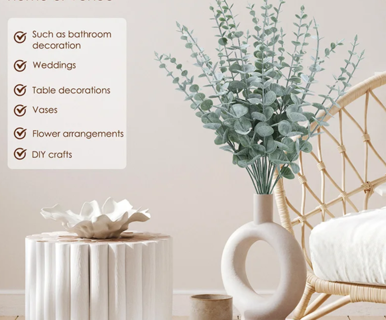 20PCS Artificial Eucalyptus Stems – Fake Greenery