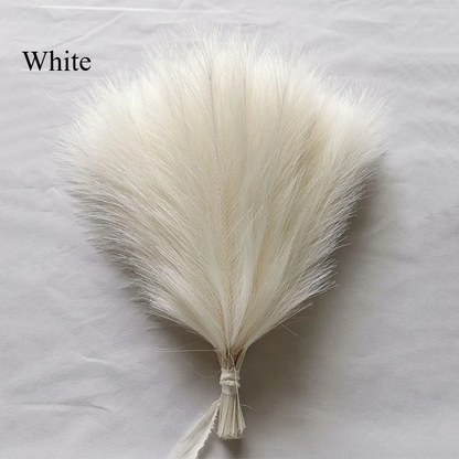 10Pc 14in Faux Pampas Grass Boho Wedding & Home Decor