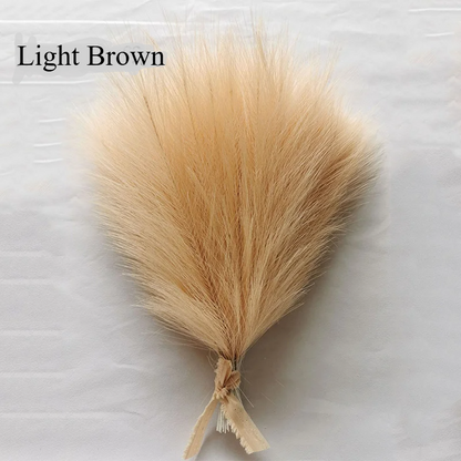 10Pc 14in Faux Pampas Grass Boho Wedding & Home Decor
