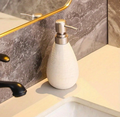 Retro Ceramic Push Soap Dispenser – Stylish Pump Bottle for Bathroom, Kitchen & Toilet