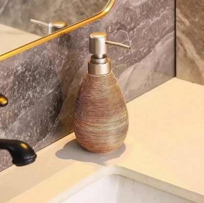 Retro Ceramic Push Soap Dispenser – Stylish Pump Bottle for Bathroom, Kitchen & Toilet