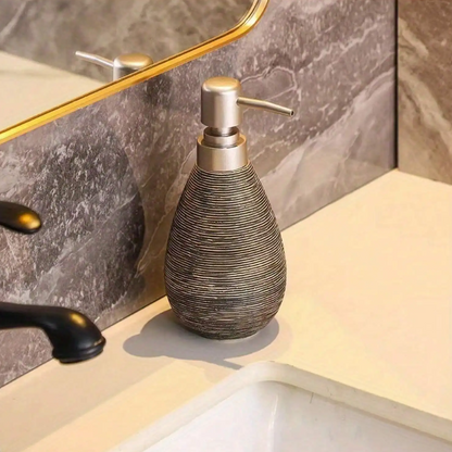 Retro Ceramic Push Soap Dispenser – Stylish Pump Bottle for Bathroom, Kitchen & Toilet