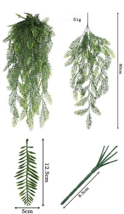 Lush 90cm Persian Fern Vine – Realistic Hanging Greenery for Stylish Home or Event Decor