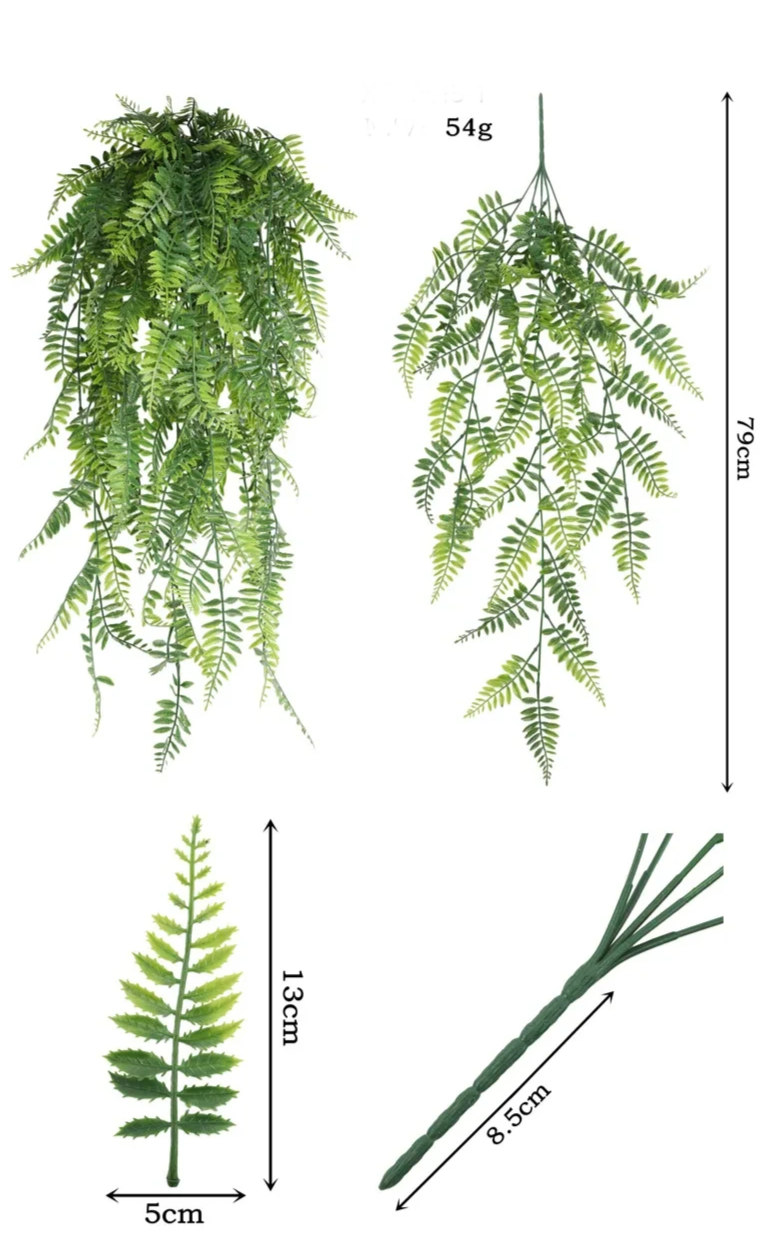 Lush 90cm Persian Fern Vine – Realistic Hanging Greenery for Stylish Home or Event Decor