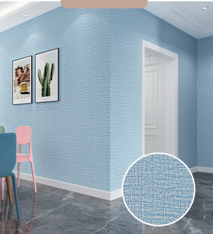 3D Linen Foam Wall Sticker, 50cm x 10m