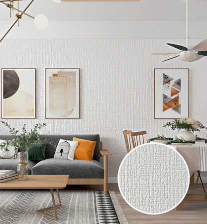 3D Linen Foam Wall Sticker, 50cm x 10m
