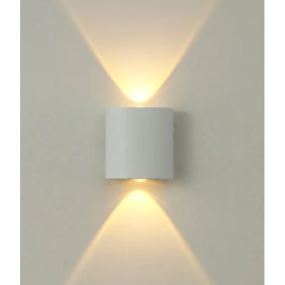Modern LED Wall Sconces – White Up & Down Wall Mount Light for Indoor/Outdoor Use