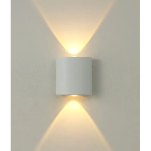 Modern LED Wall Sconces – White Up & Down Wall Mount Light for Indoor/Outdoor Use