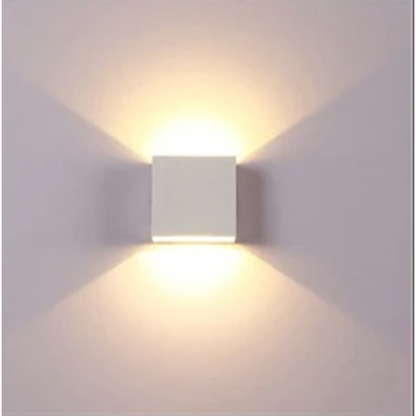 Set of 2 Modern LED Wall Sconces – 6W White Indoor Up & Down Lights