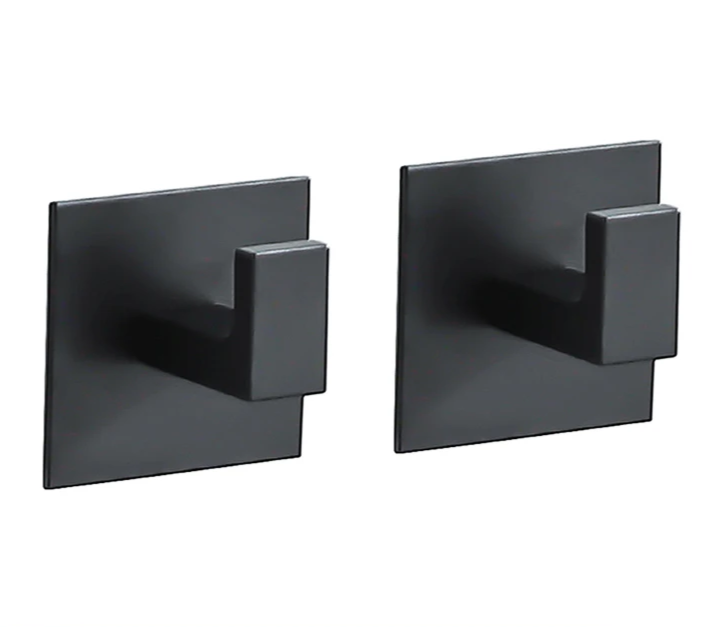 Black Self-Adhesive Wall Hooks – 3M Towel & Coat Hanger