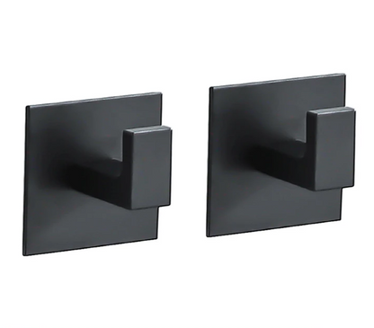 Black Self-Adhesive Wall Hooks – 3M Towel & Coat Hanger