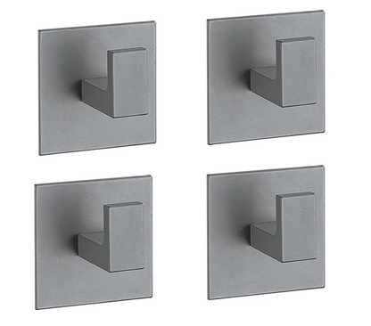 Black Self-Adhesive Wall Hooks – 3M Towel & Coat Hanger