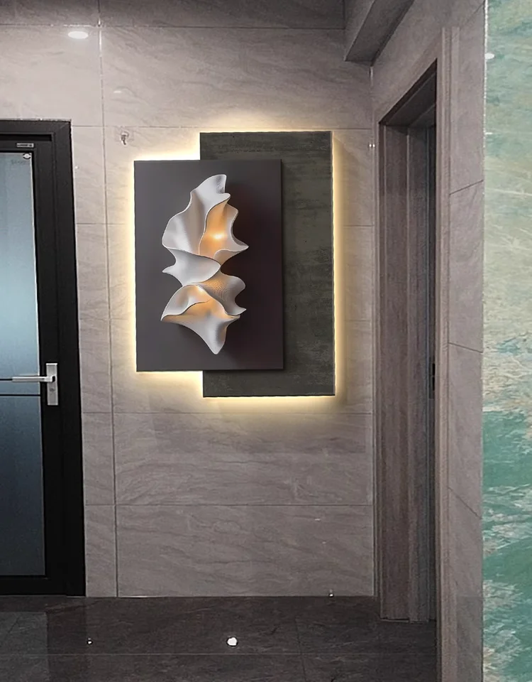 Minimalist LED Wall Light — Crystal Porcelain for Living Room & Corridor