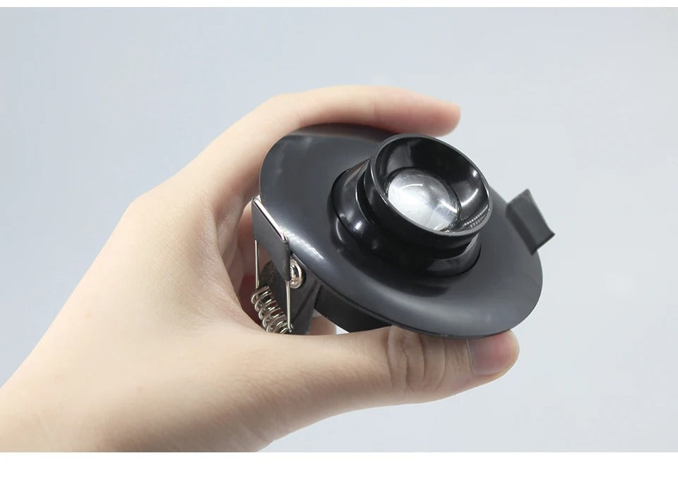 Mini LED Recessed Spotlight – Adjustable 10–60° Narrow Beam Built-In Zoom Light