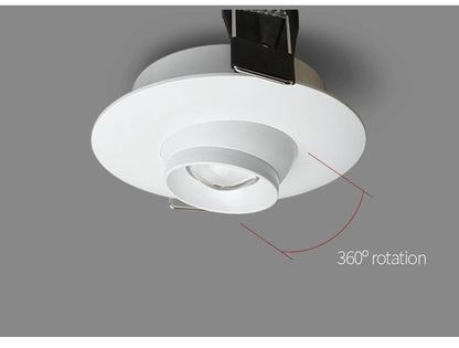 Mini LED Recessed Spotlight – Adjustable 10–60° Narrow Beam Built-In Zoom Light