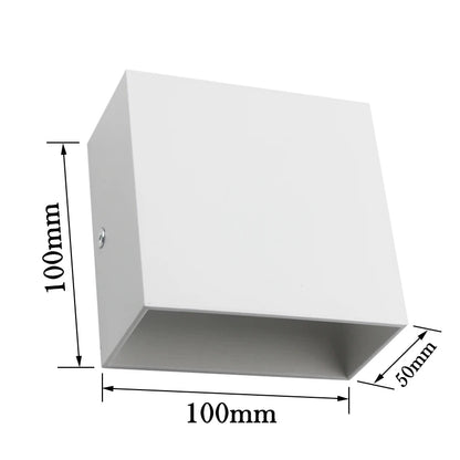Set of 2 Modern LED Wall Sconces – 6W White Indoor Up & Down Lights