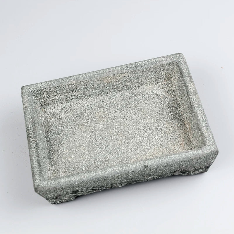 Natural Stone Trough Flowerpot — Retro Creative Vase for Home & Office Table