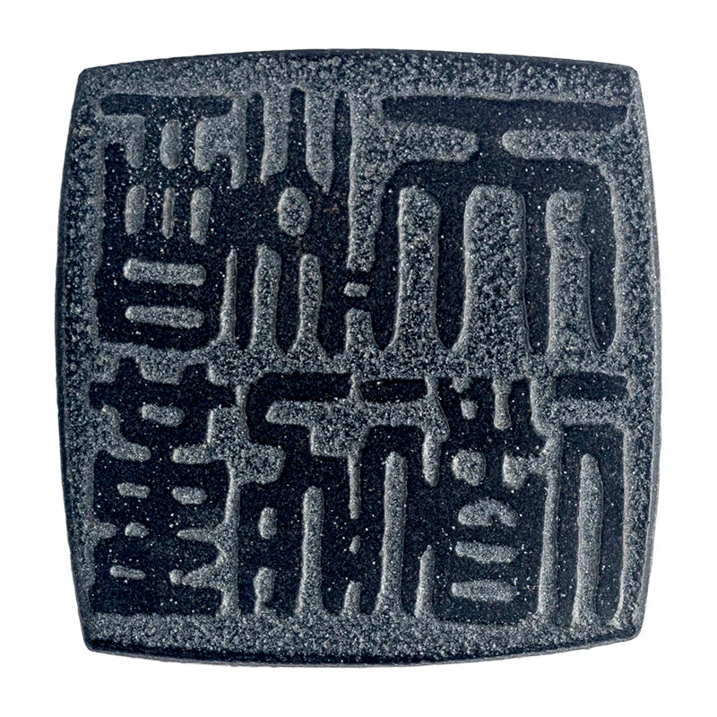 Elegant Black Stone Coaster for Teapot & Cups — Heat-Resistant