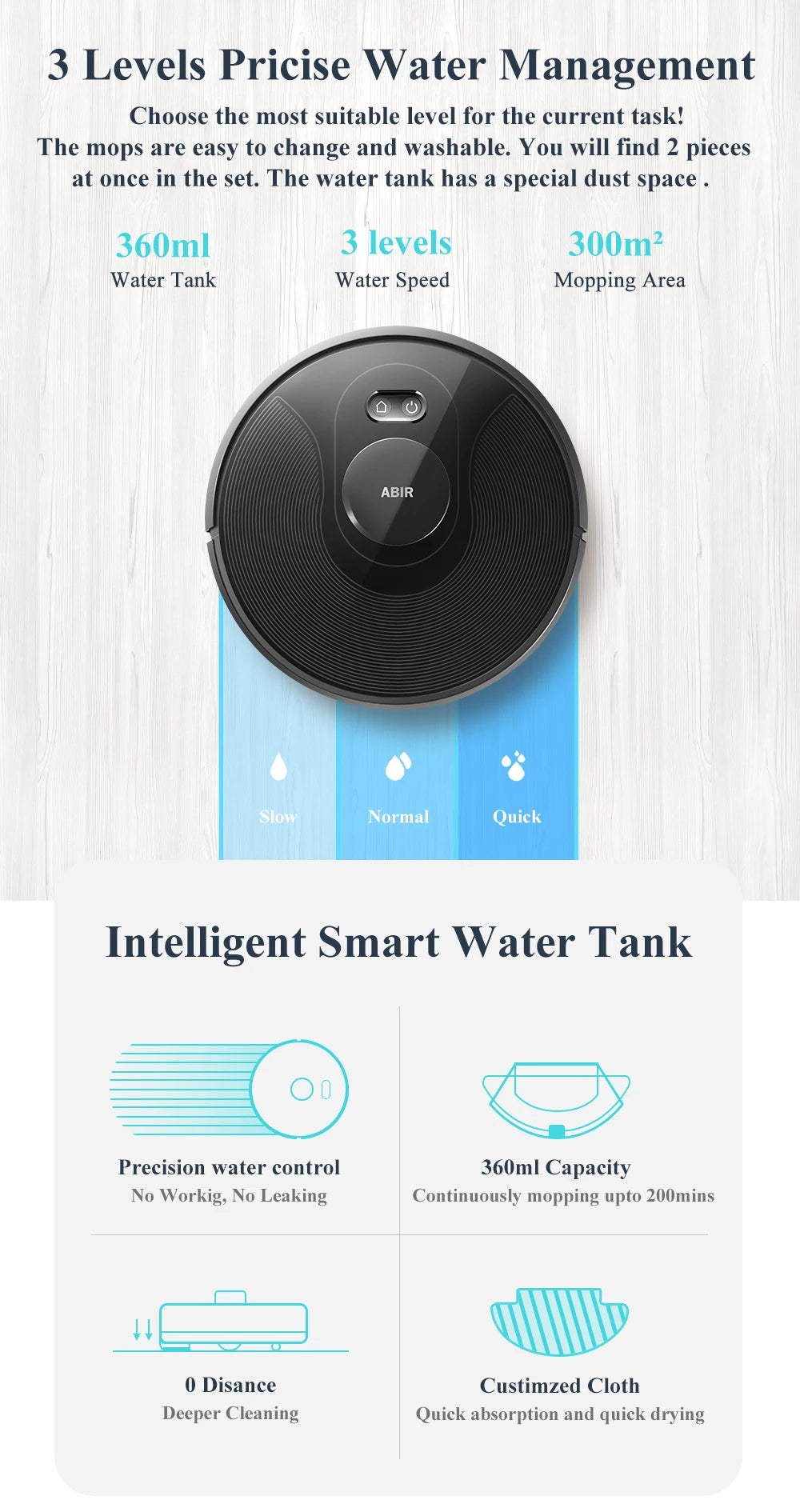 ABIR X8 Robot Vacuum – Laser Mapping, Multi-Floor, Zone Cleaning, No-Go Zones