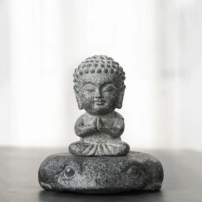 Handmade Granite Buddha Statue — Meditation Figurine & Home Decor