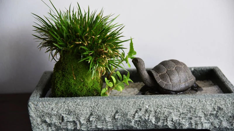 Natural Stone Trough Flowerpot — Retro Creative Vase for Home & Office Table