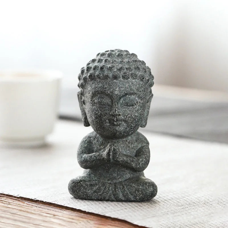 Handmade Granite Buddha Statue — Meditation Figurine & Home Decor